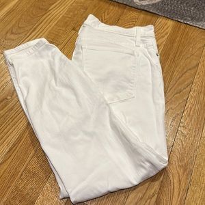 J. Crew High-Rise Toothpick Skinny White Jeans